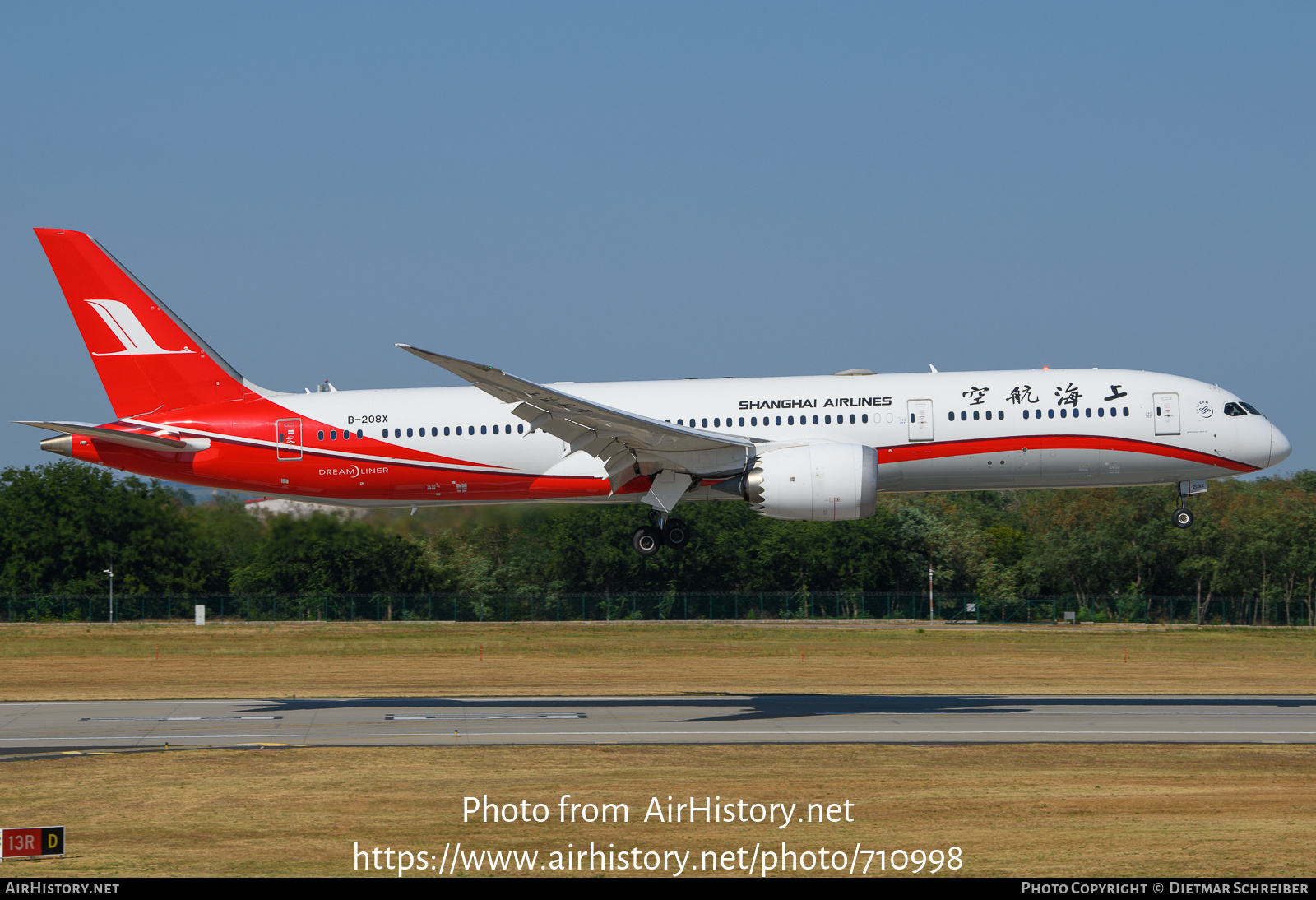 Aircraft Photo of B-208X | Boeing 787-9 Dreamliner | Shanghai Airlines | AirHistory.net #710998