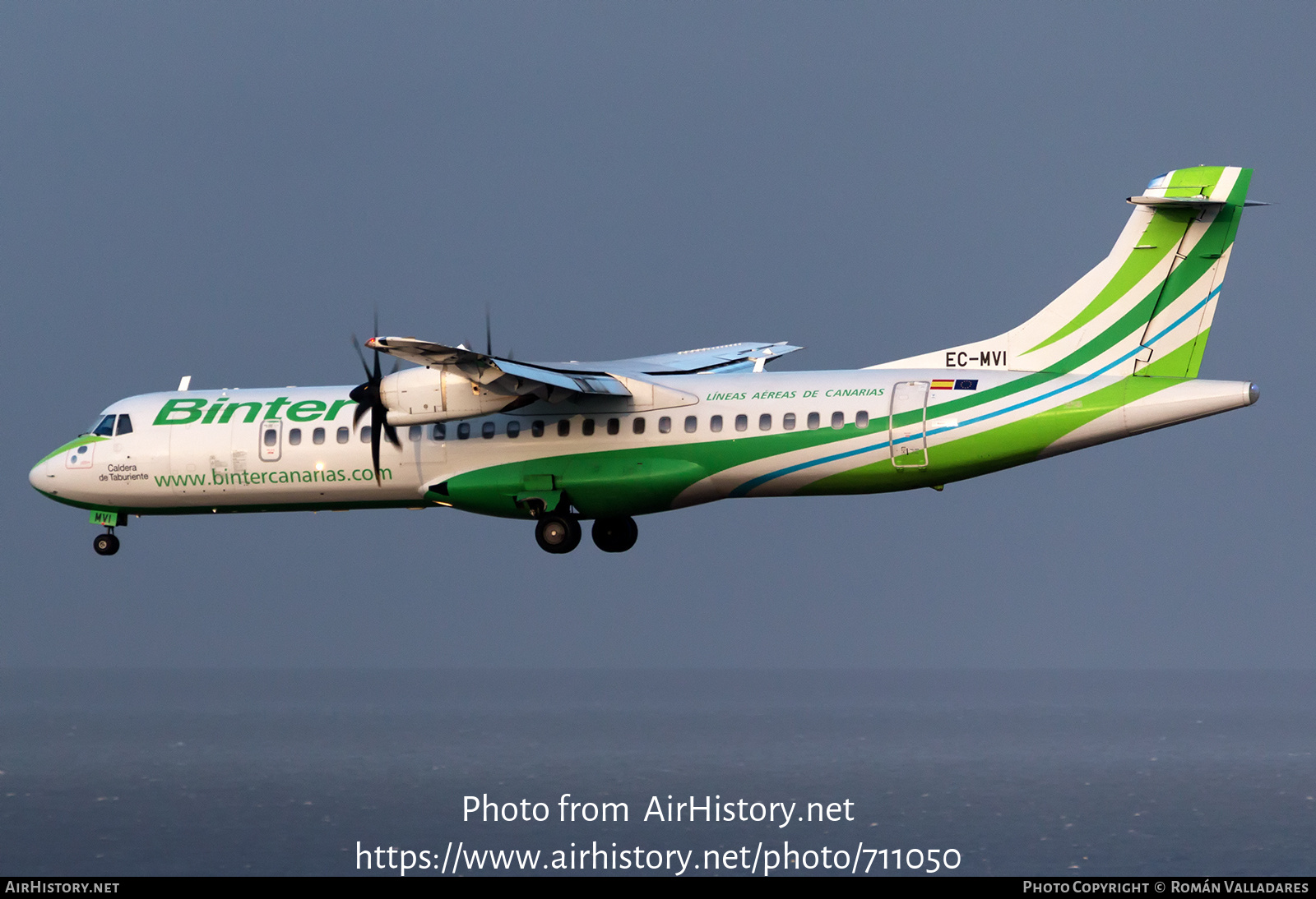 Aircraft Photo of EC-MVI | ATR ATR-72-600 (ATR-72-212A) | Binter Canarias | AirHistory.net #711050