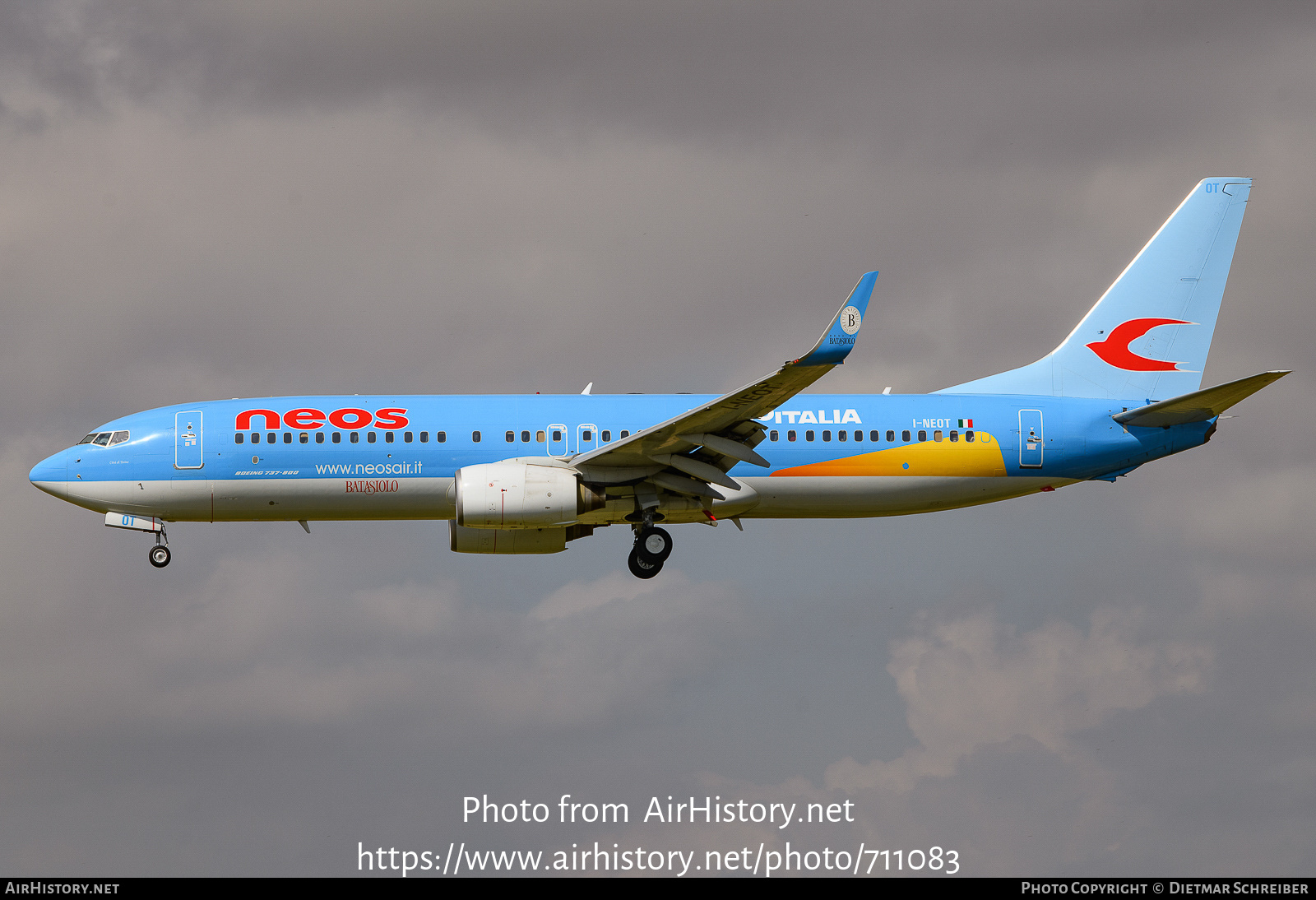 Aircraft Photo of I-NEOT | Boeing 737-86N | Neos | AirHistory.net #711083