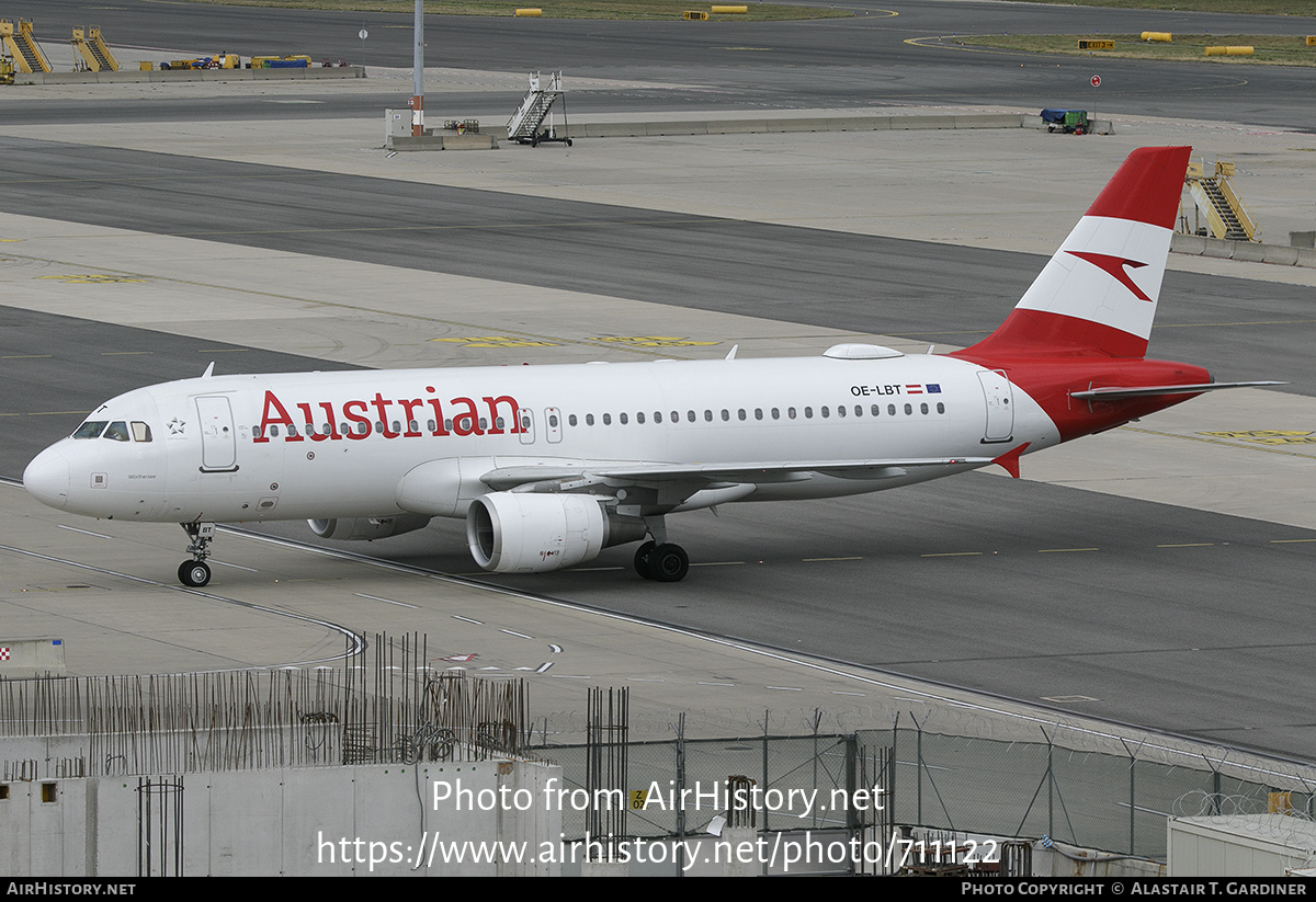 Aircraft Photo of OE-LBT | Airbus A320-214 | Austrian Airlines | AirHistory.net #711122