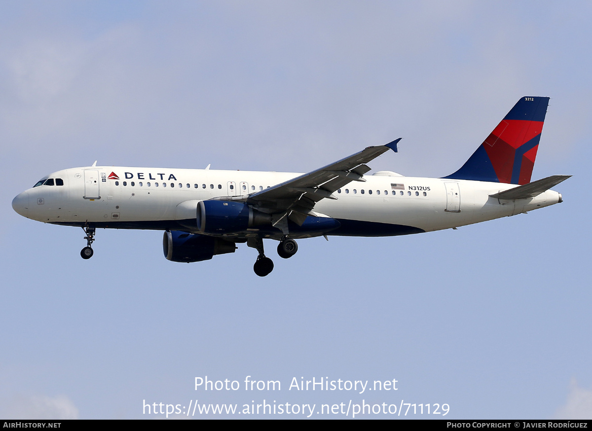 Aircraft Photo of N312US | Airbus A320-211 | Delta Air Lines | AirHistory.net #711129