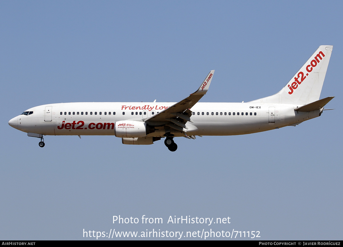 Aircraft Photo of OM-IEX | Boeing 737-8BK | Jet2 | AirHistory.net #711152