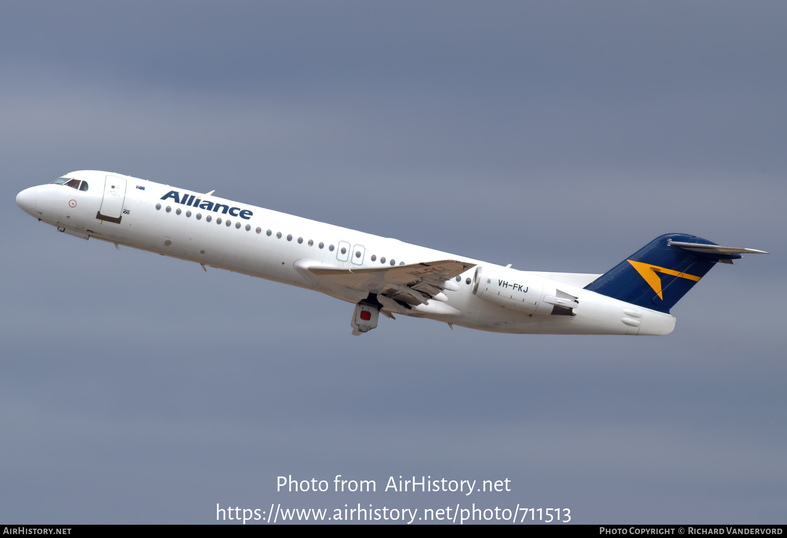 Aircraft Photo of VH-FKJ | Fokker 100 (F28-0100) | Alliance Airlines | AirHistory.net #711513