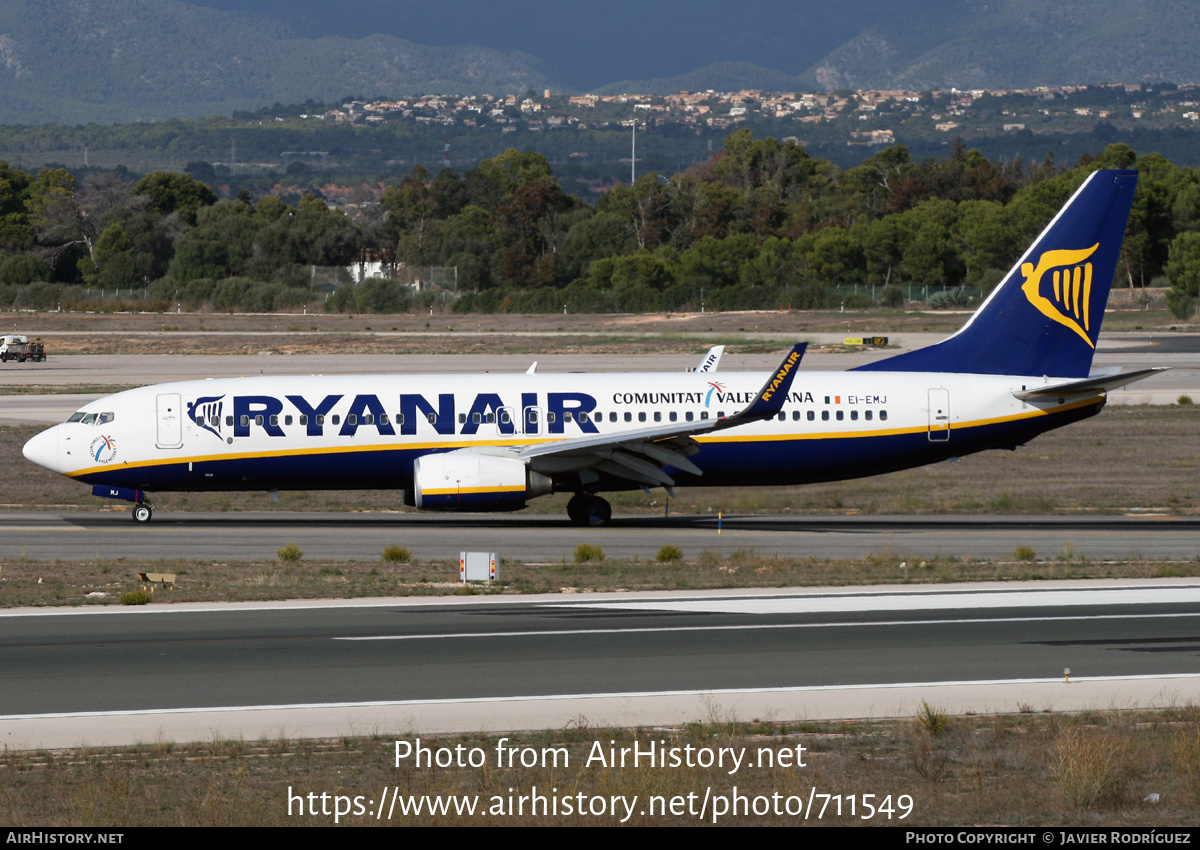 Aircraft Photo of EI-EMJ | Boeing 737-8AS | Ryanair | AirHistory.net #711549