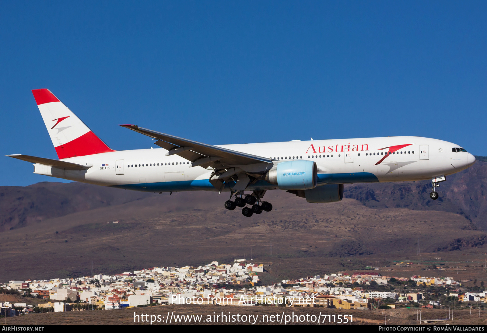 Aircraft Photo of OE-LPC | Boeing 777-2Z9/ER | Austrian Airlines | AirHistory.net #711551