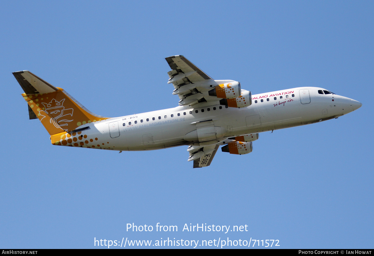 Aircraft Photo of SE-DSS | British Aerospace Avro 146-RJ100 | Malmö Aviation | AirHistory.net #711572