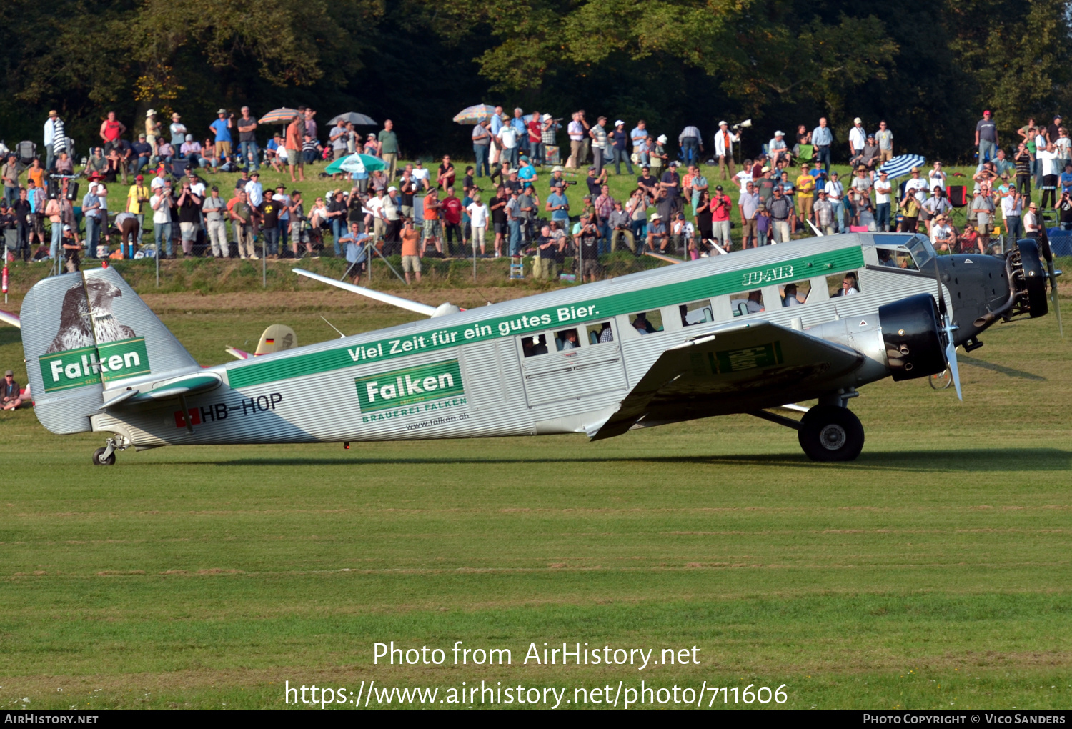 Aircraft Photo of HB-HOP | Junkers Ju 52/3m g4e | Ju-Air | AirHistory.net #711606