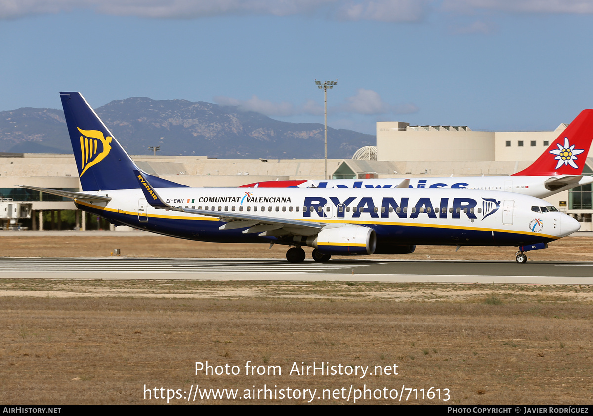 Aircraft Photo of EI-EMH | Boeing 737-8AS | Ryanair | AirHistory.net #711613