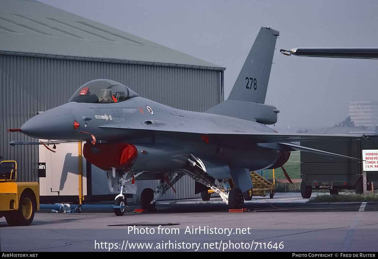 Aircraft Photo of 278 | General Dynamics F-16A Fighting Falcon | Norway - Air Force | AirHistory.net #711646