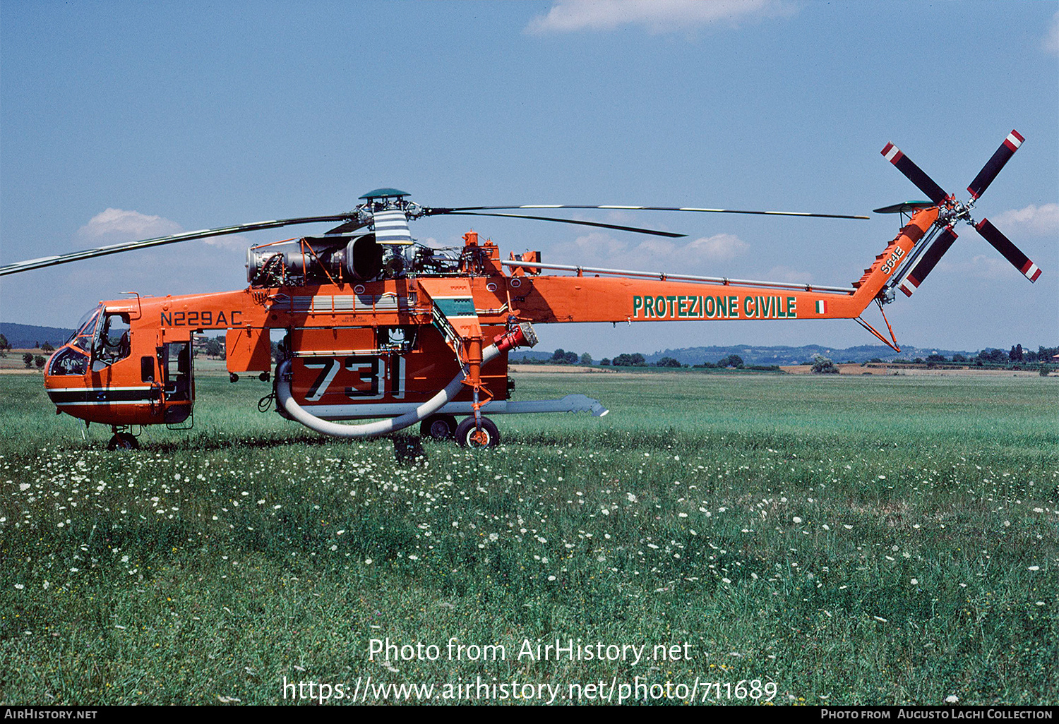 Aircraft Photo of N229AC | Sikorsky S-64E Skycrane | Protezione Civile | AirHistory.net #711689