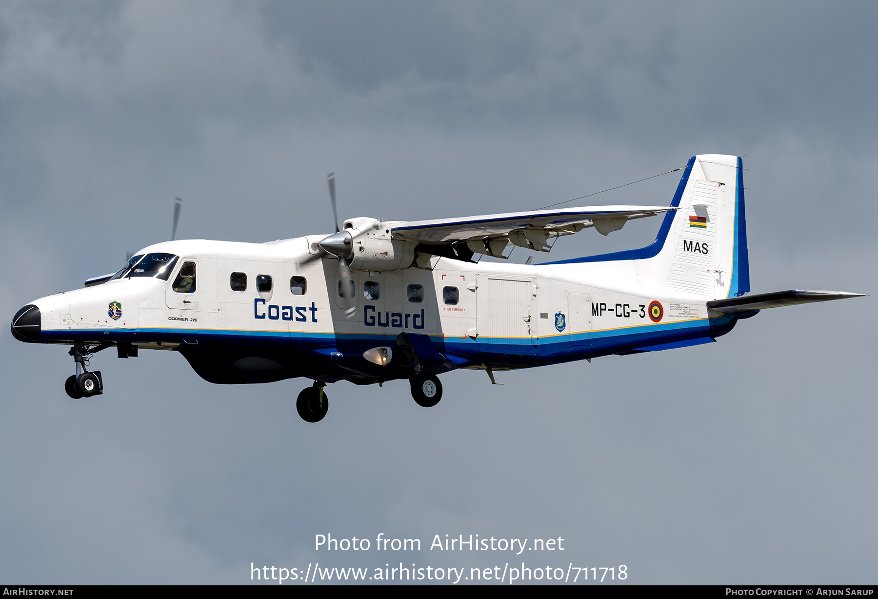 Aircraft Photo of MP-CG-3 | Hindustan 228-201 | Mauritius - Coast Guard | AirHistory.net #711718