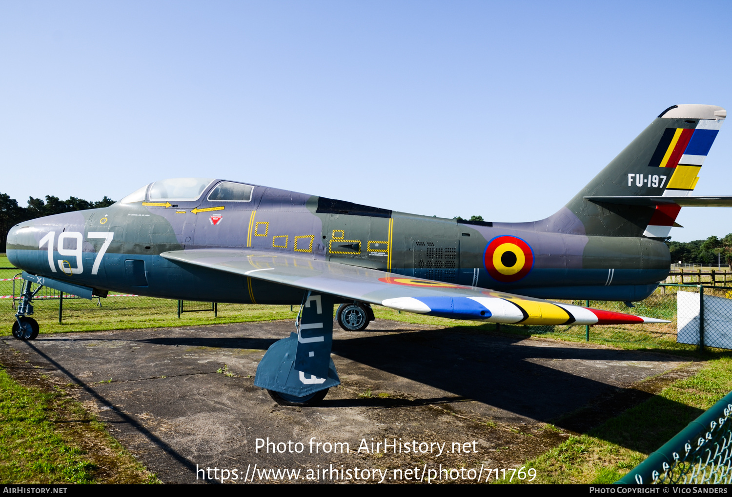 Aircraft Photo of FU-197 | Republic F-84F Thunderstreak | Belgium - Air Force | AirHistory.net #711769