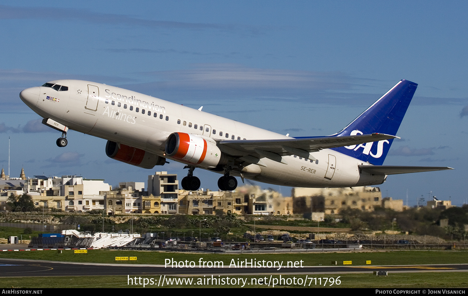 Aircraft Photo of SE-RER | Boeing 737-7BX | Scandinavian Airlines - SAS | AirHistory.net #711796