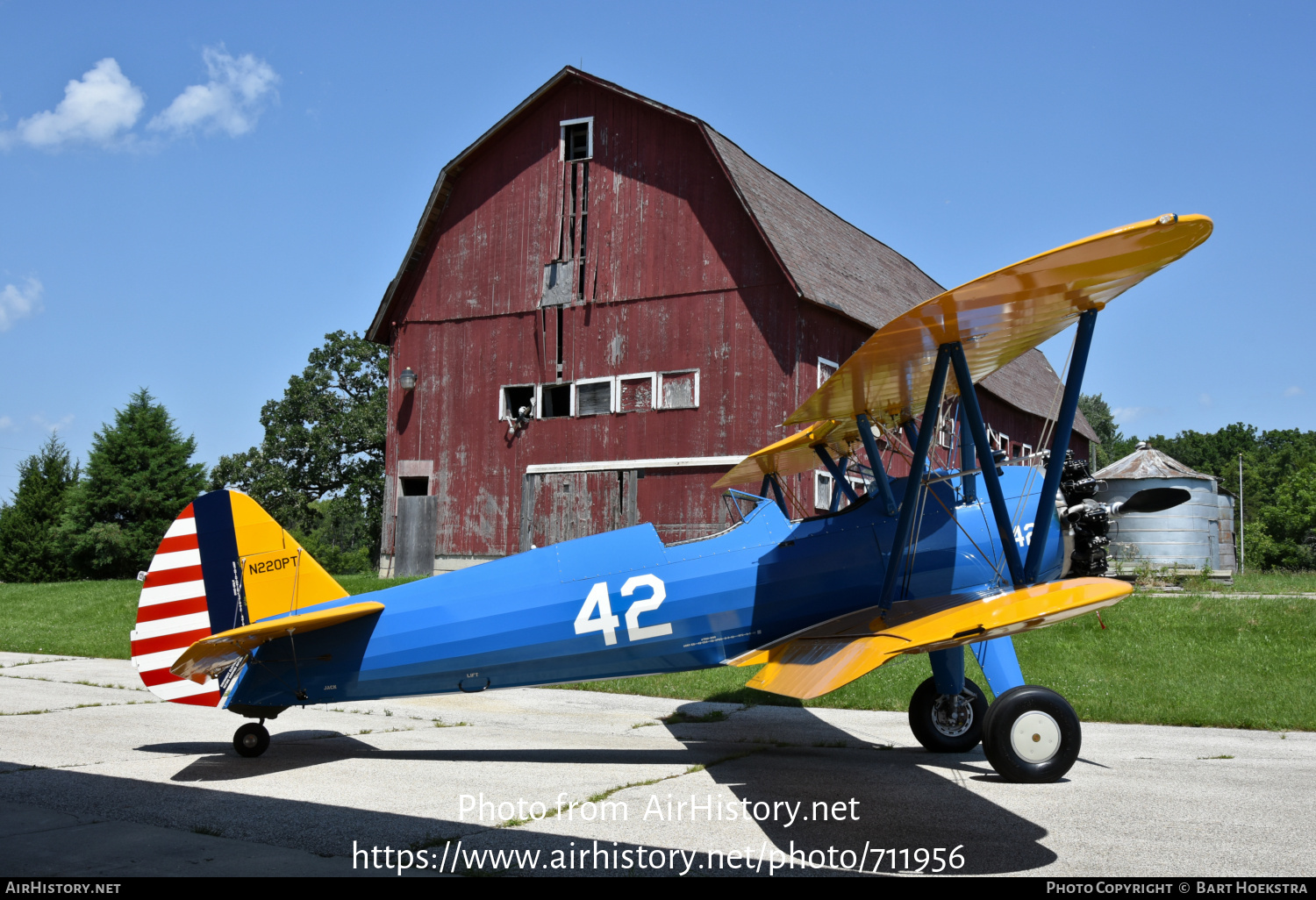 Aircraft Photo of N220PT | Boeing B75N1 Stearman | USA - Air Force | AirHistory.net #711956