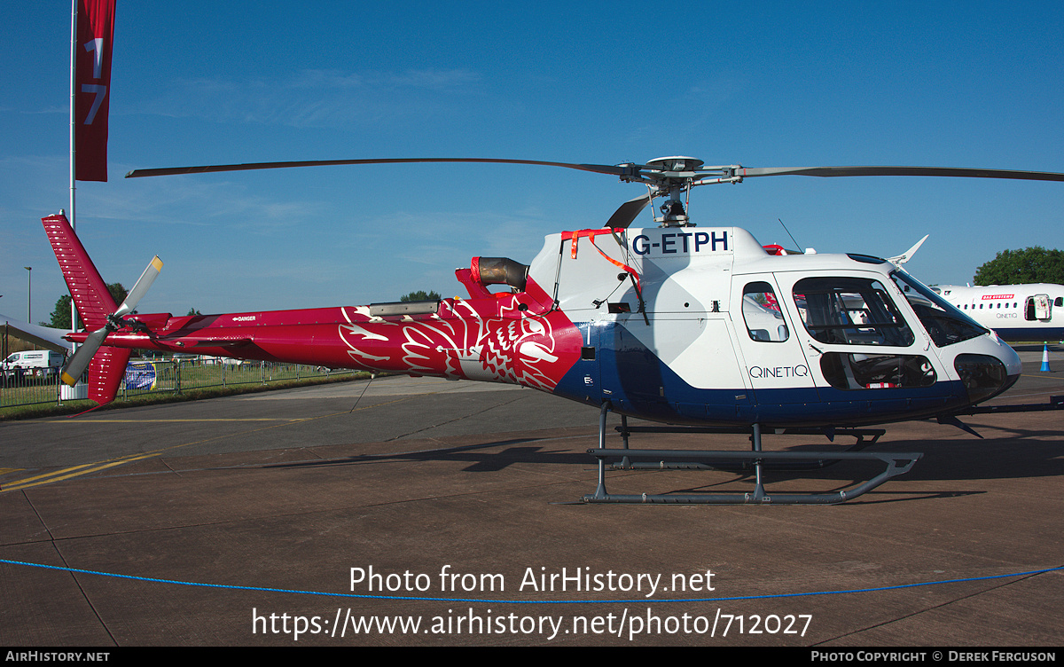 Aircraft Photo of G-ETPH | Airbus Helicopters H-125 | QinetiQ | AirHistory.net #712027