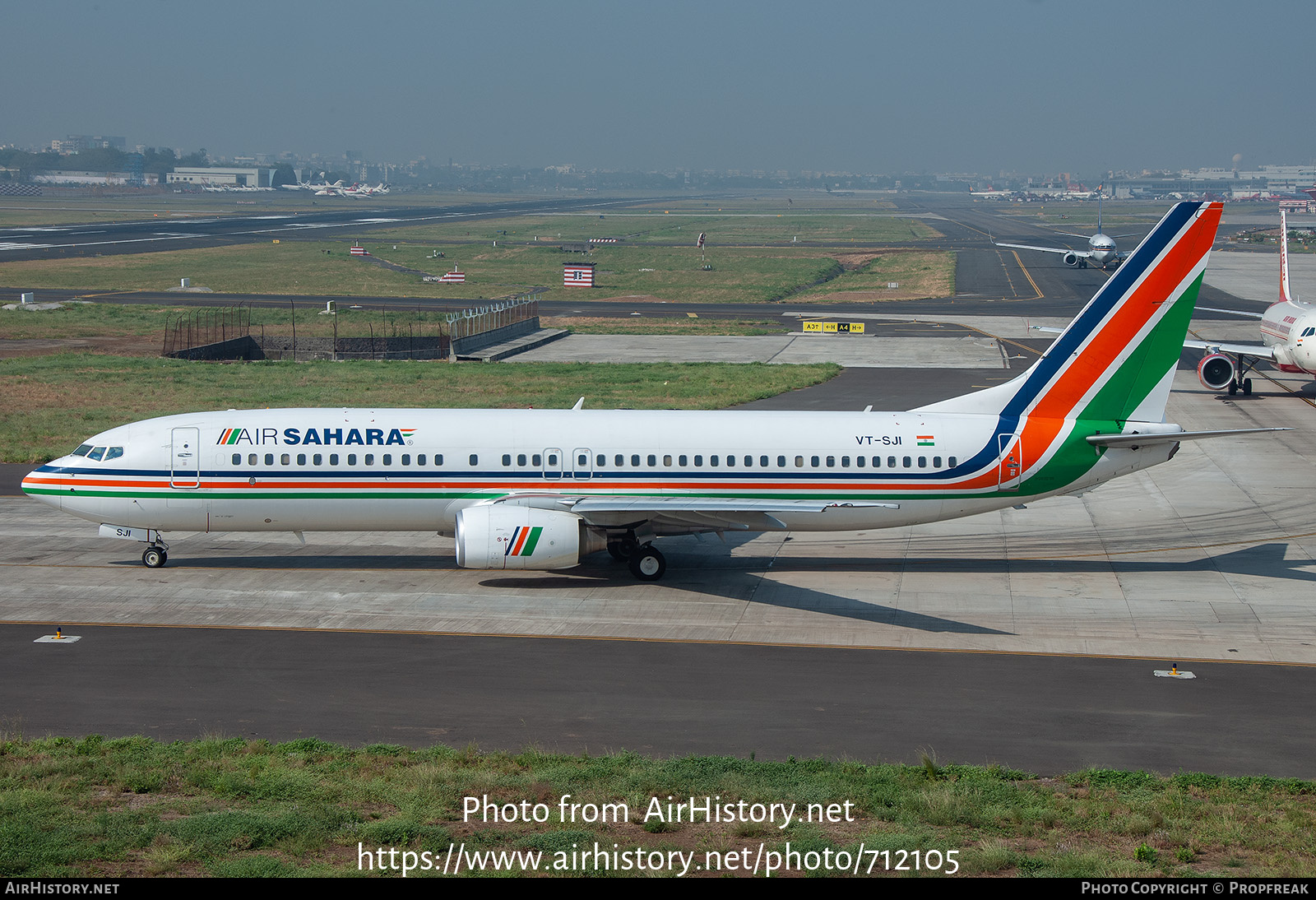 Aircraft Photo of VT-SJI | Boeing 737-8K9 | Air Sahara | AirHistory.net #712105