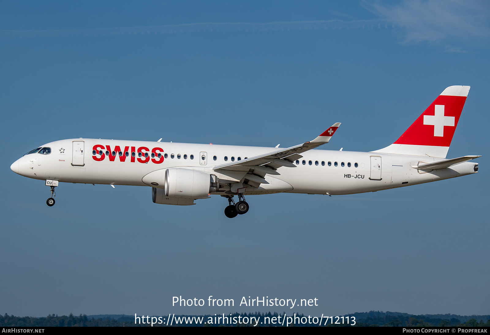 Aircraft Photo of HB-JCU | Airbus A220-371 (BD-500-1A11) | Swiss International Air Lines | AirHistory.net #712113