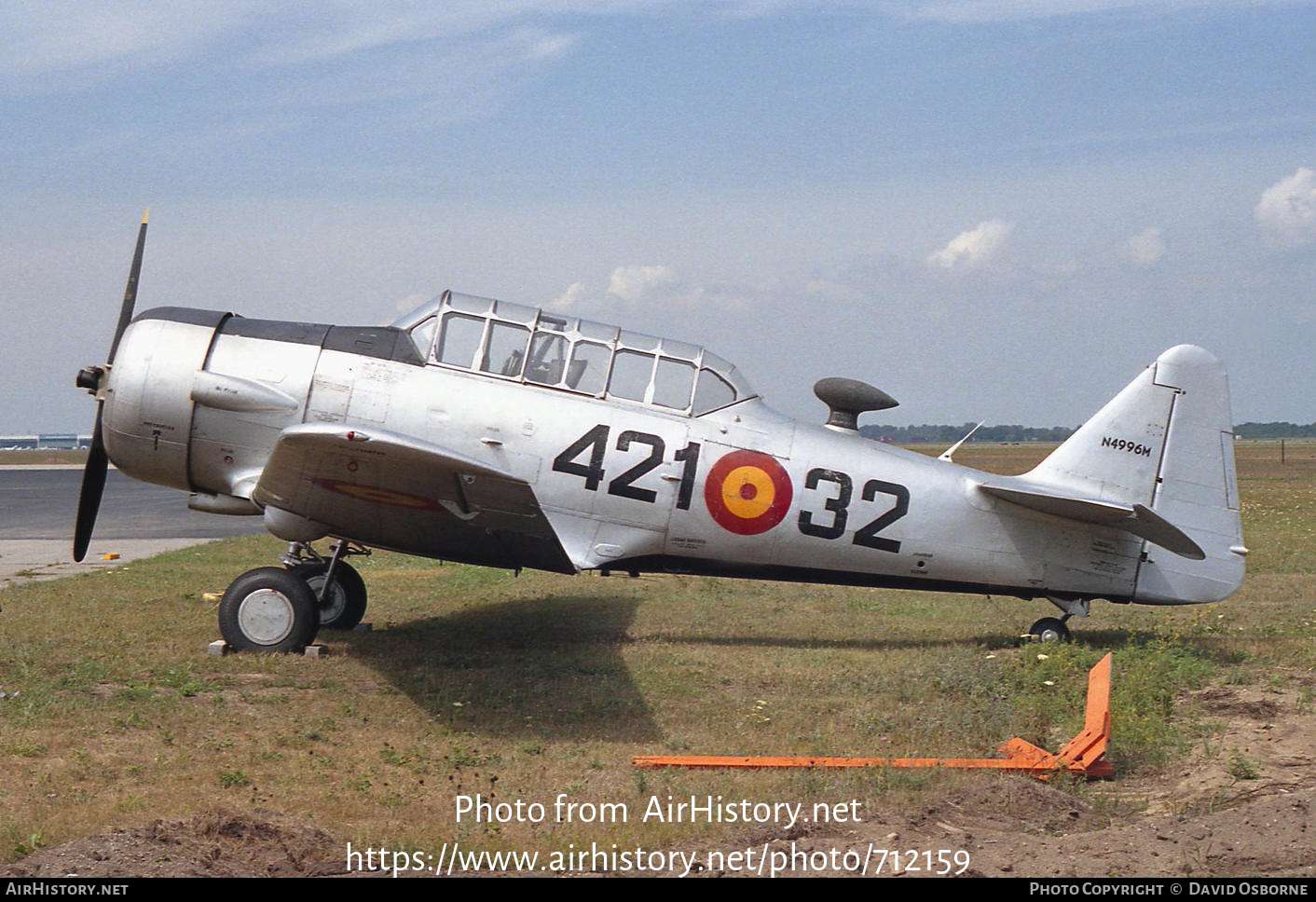 Aircraft Photo of N4996M | North American AT-6D Texan | Spain - Air Force | AirHistory.net #712159