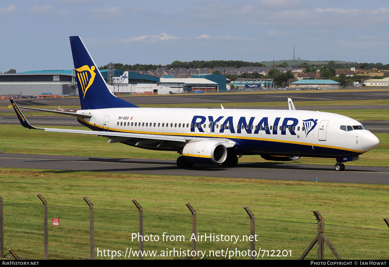 Aircraft Photo of 9H-QDO | Boeing 737-800 | Ryanair | AirHistory.net #712201