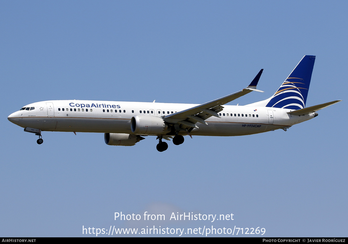 Aircraft Photo of HP-9924CMP | Boeing 737-9 Max 9 | Copa Airlines | AirHistory.net #712269