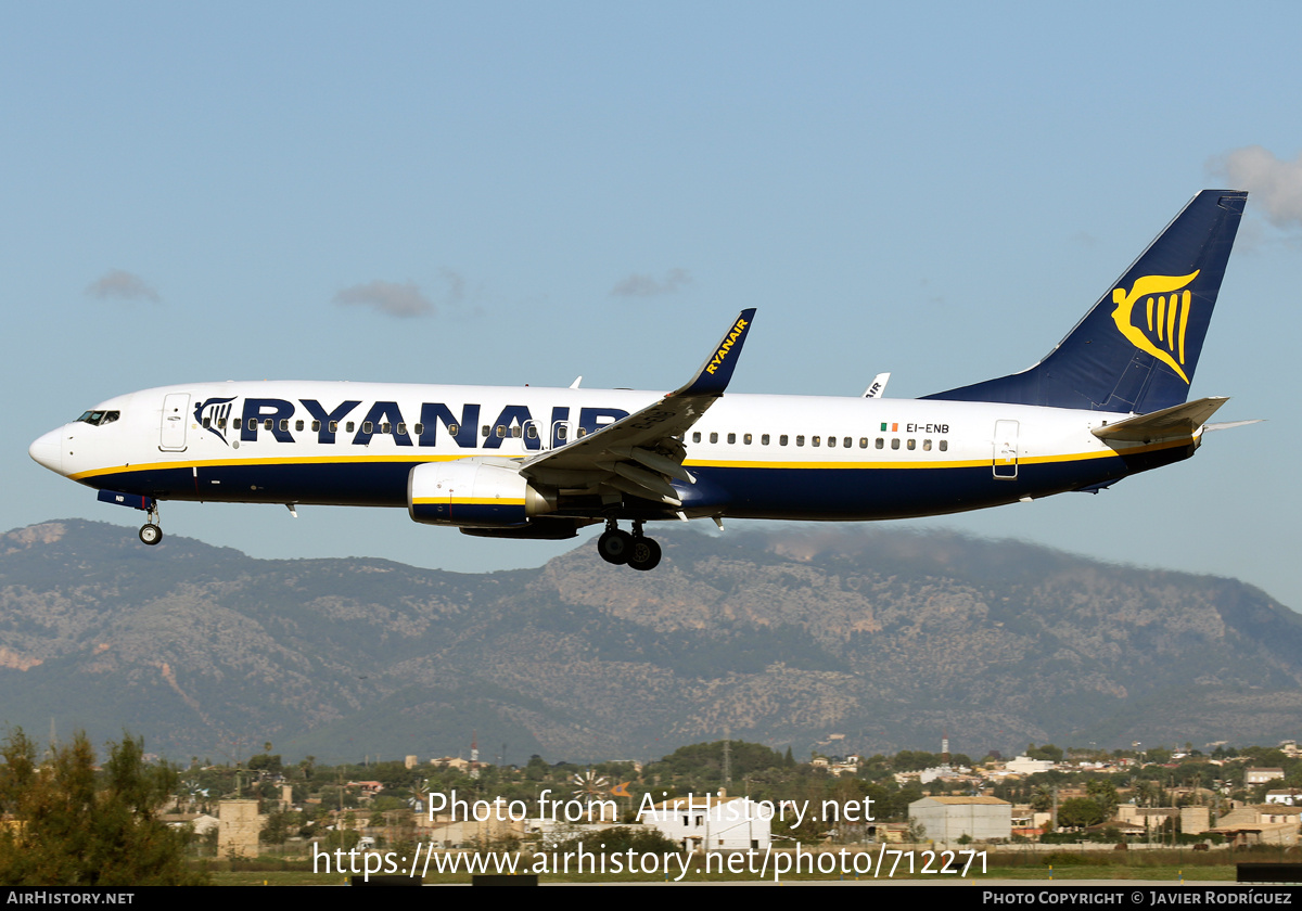 Aircraft Photo of EI-ENB | Boeing 737-8AS | Ryanair | AirHistory.net #712271