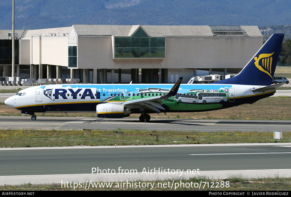 Aircraft Photo of EI-EMK | Boeing 737-8AS | Ryanair | AirHistory.net #712288