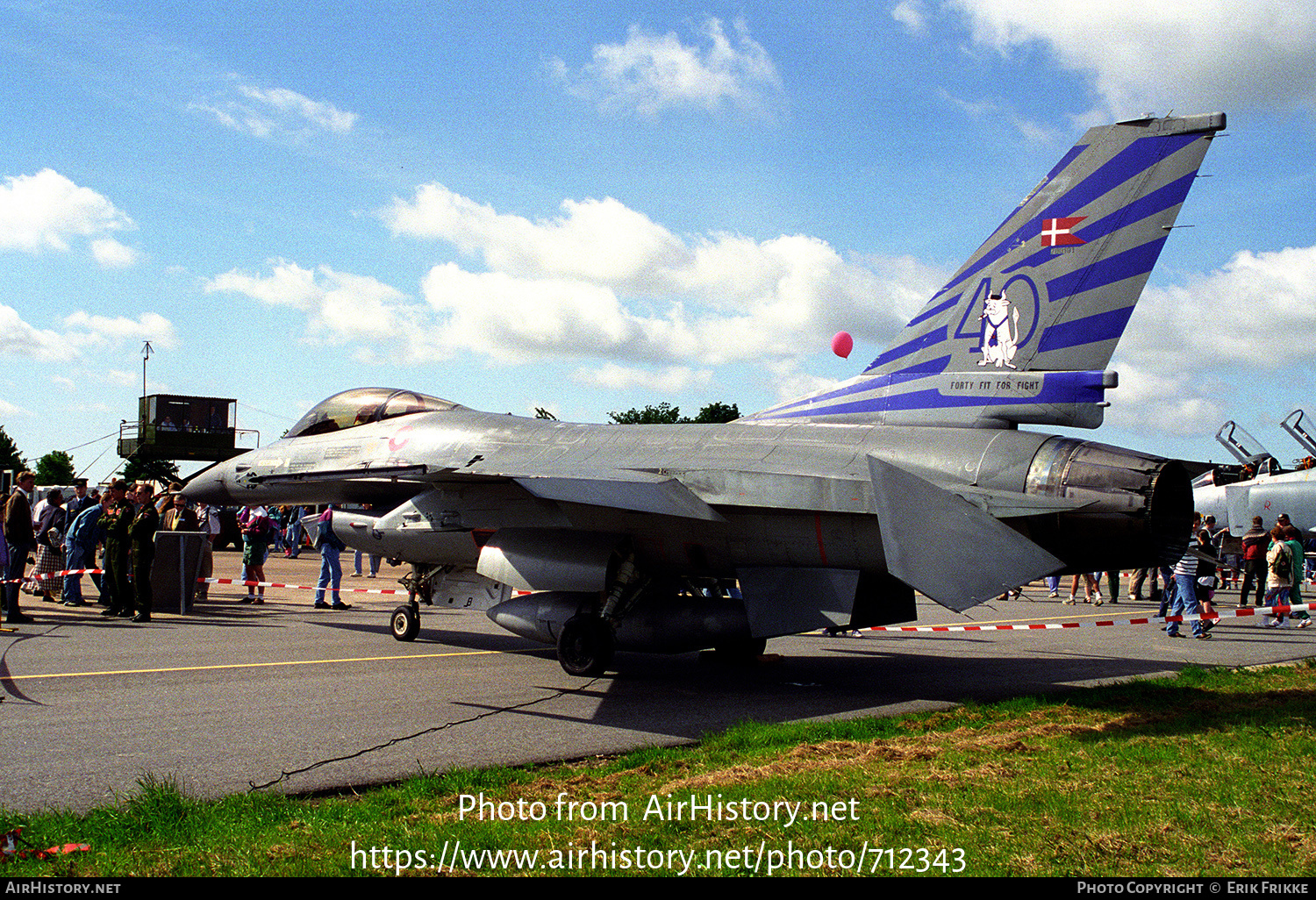 Aircraft Photo of E-191 | General Dynamics F-16A Fighting Falcon | Denmark - Air Force | AirHistory.net #712343