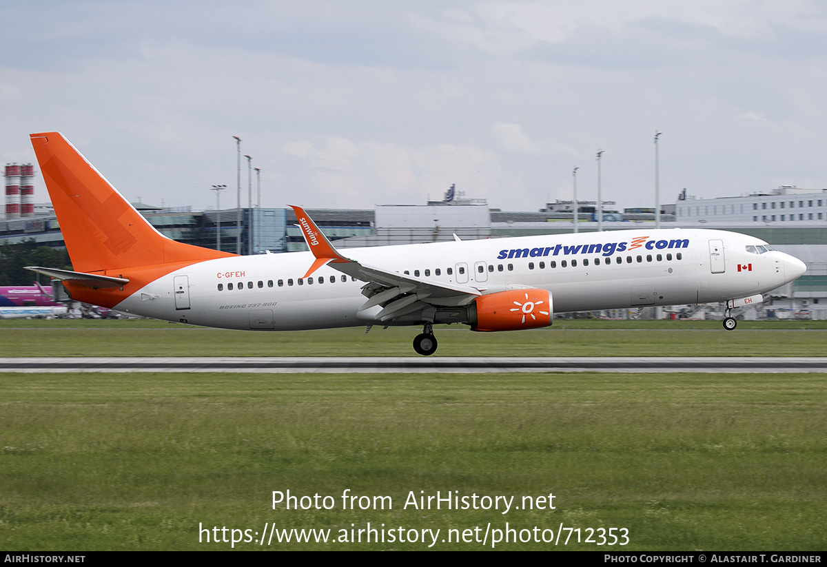 Aircraft Photo of C-GFEH | Boeing 737-8GS | Smartwings | AirHistory.net #712353