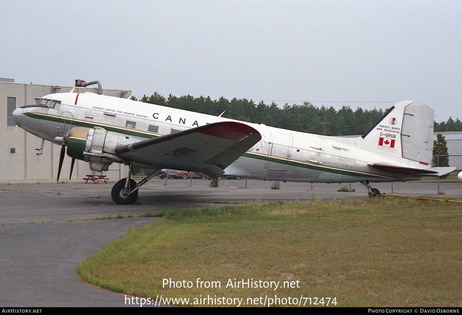 Aircraft Photo of C-GRSB | Douglas C-47A Skytrain | Energy Mines and Resources - Canada Centre for Remote Sensing | AirHistory.net #712474