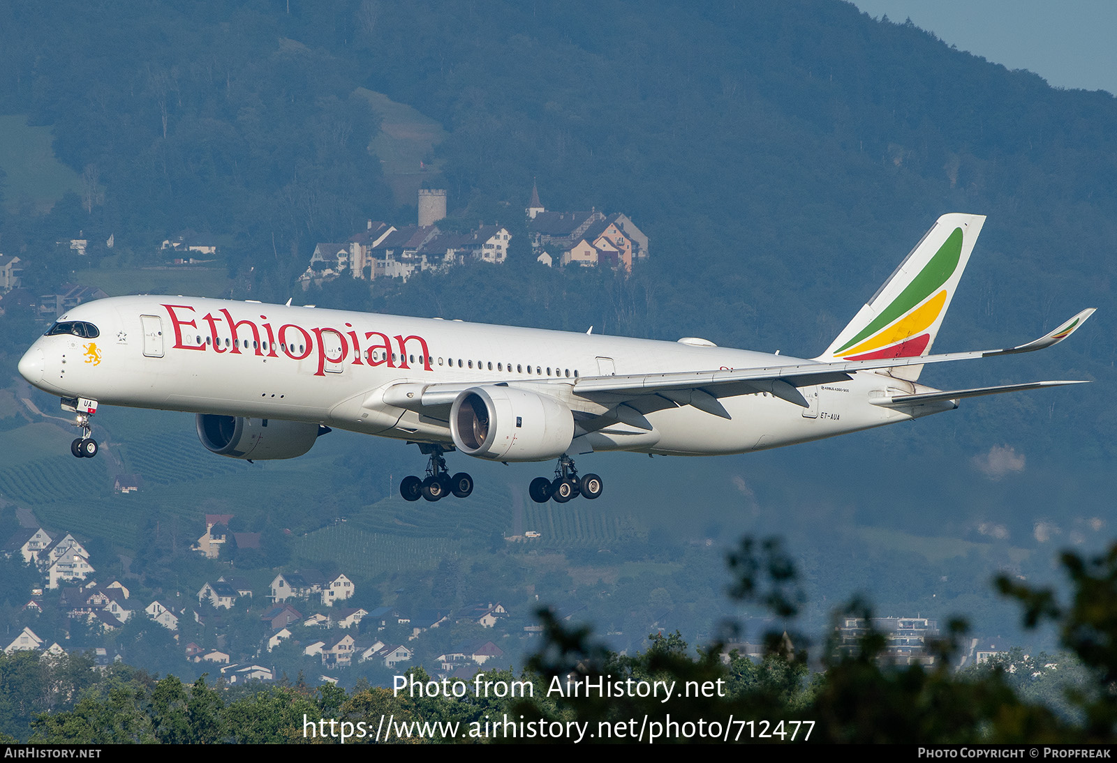 Aircraft Photo of ET-AUA | Airbus A350-941 | Ethiopian Airlines | AirHistory.net #712477