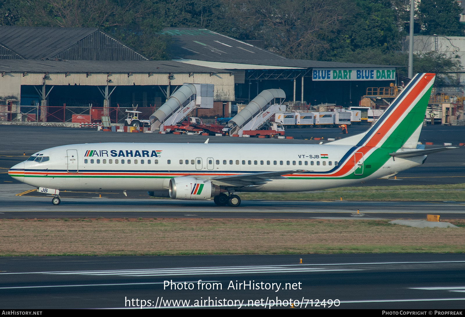 Aircraft Photo of VT-SJB | Boeing 737-4Q8 | Air Sahara | AirHistory.net #712490