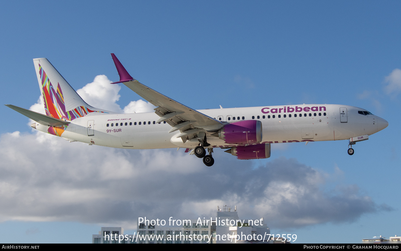 Aircraft Photo of 9Y-SUR | Boeing 737-8 Max 8 | Caribbean Airlines | AirHistory.net #712559