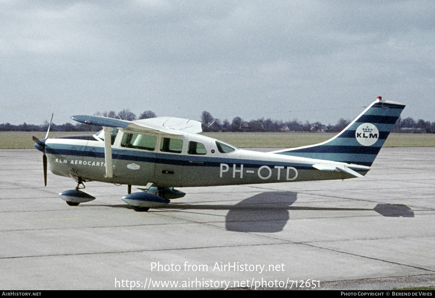 Aircraft Photo of PH-OTD | Cessna U206A Super Skywagon | KLM Aerocarto | AirHistory.net #712651