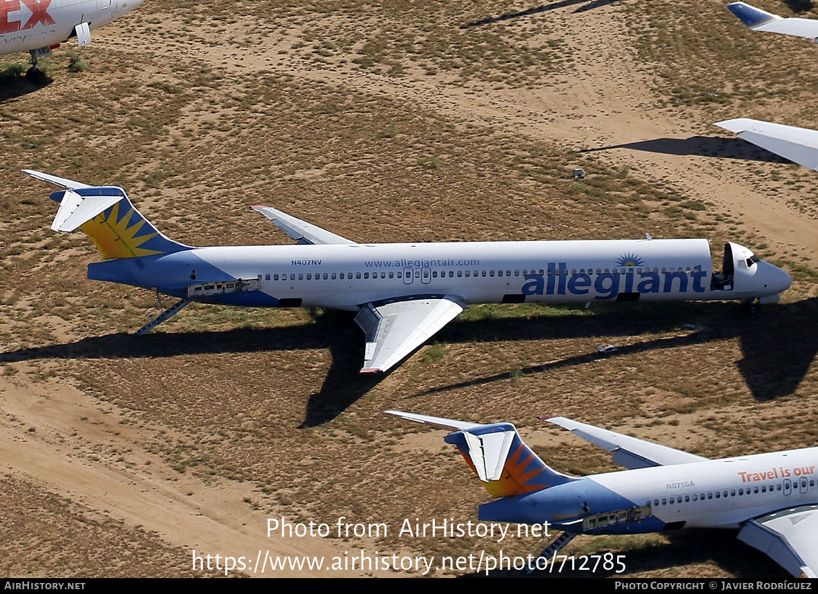 Aircraft Photo of N407NV | McDonnell Douglas MD-83 (DC-9-83) | Allegiant Air | AirHistory.net #712785