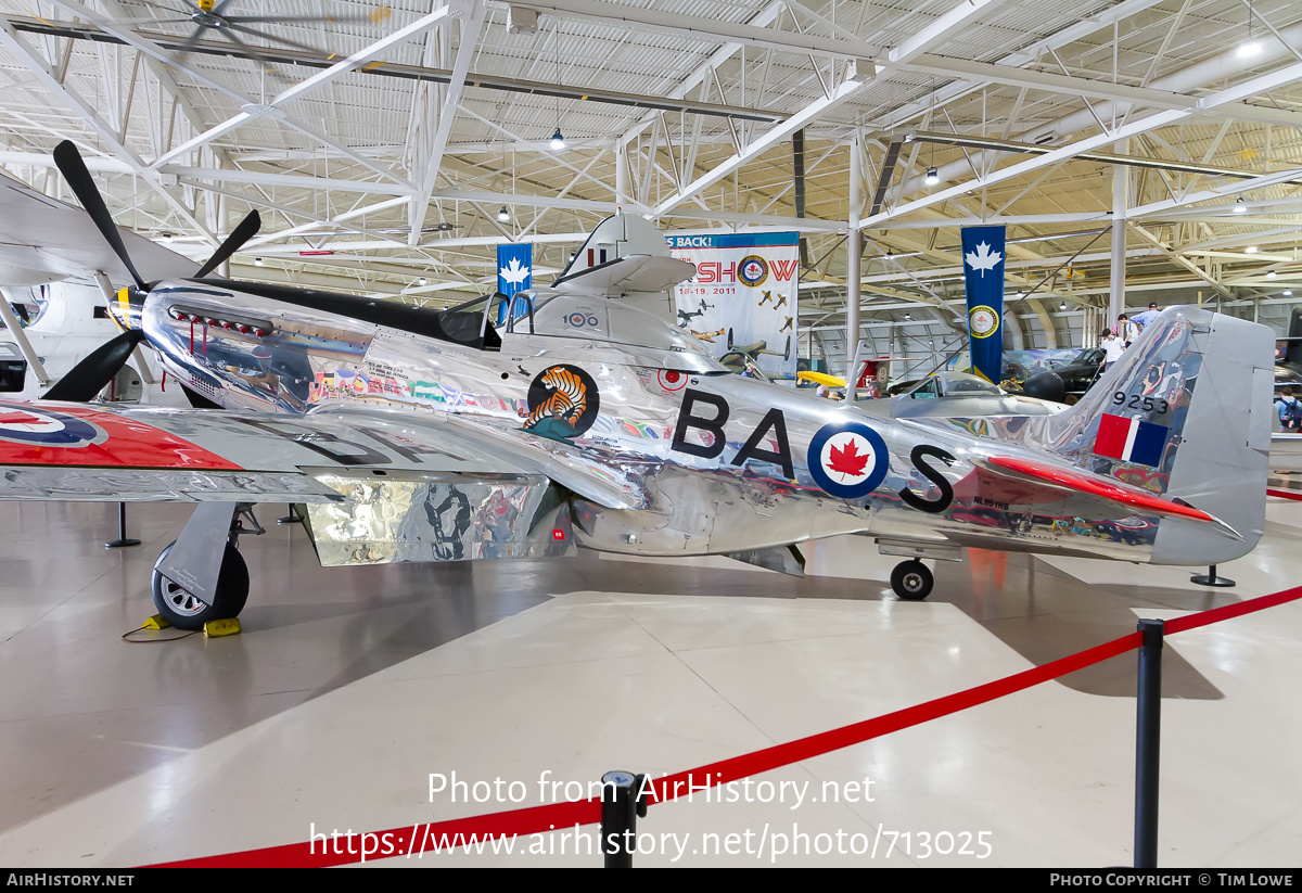 Aircraft Photo of NL951HB / 9253 | North American P-51D Mustang | Canada - Air Force | AirHistory.net #713025