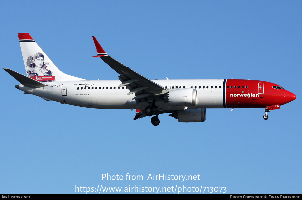 Aircraft Photo of LN-FGJ | Boeing 737-8 Max 8 | Norwegian | AirHistory.net #713073