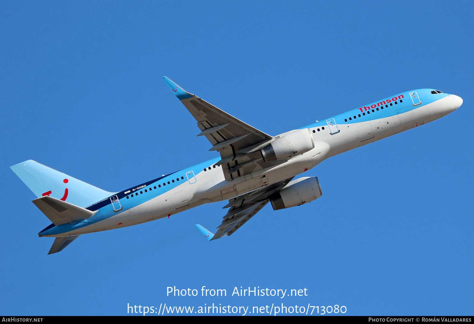 Aircraft Photo of G-OOBD | Boeing 757-28A | Thomson Airways | AirHistory.net #713080