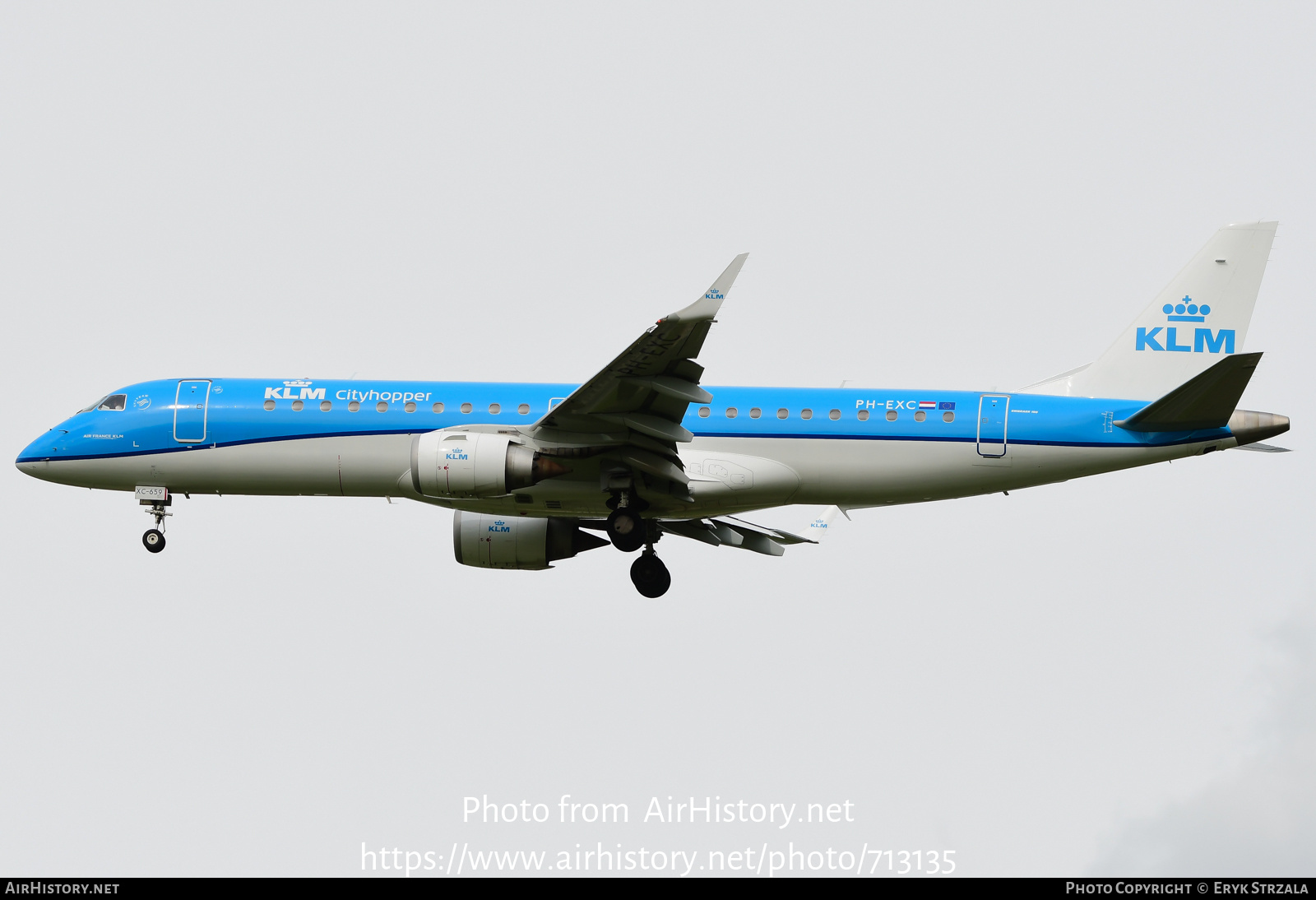 Aircraft Photo of PH-EXC | Embraer 190STD (ERJ-190-100STD) | KLM Cityhopper | AirHistory.net #713135