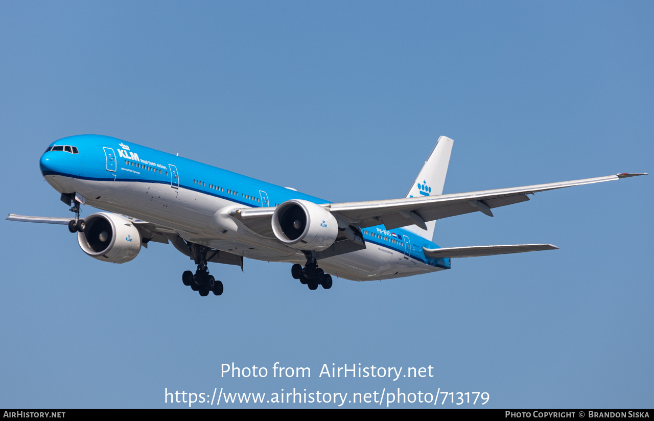 Aircraft Photo of PH-BVO | Boeing 777-306/ER | KLM - Royal Dutch Airlines | AirHistory.net #713179