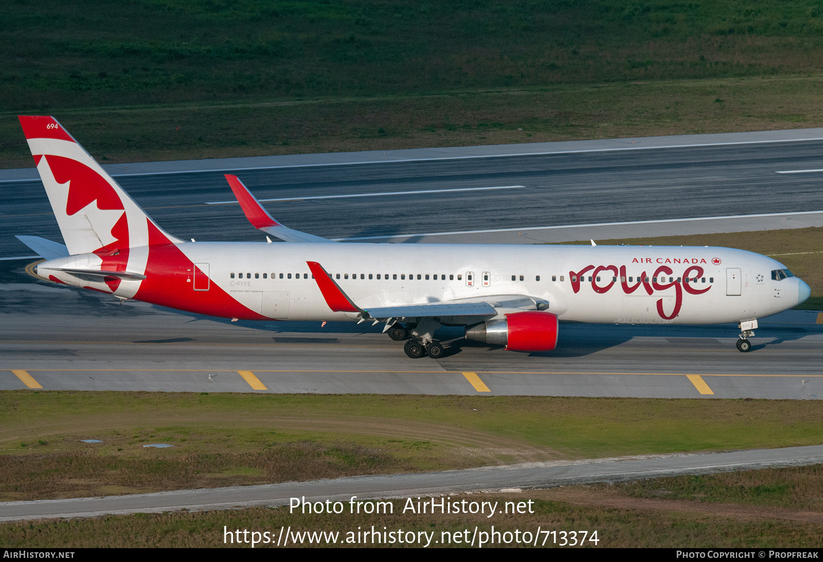 Aircraft Photo of C-FIYE | Boeing 767-33A/ER | Air Canada Rouge | AirHistory.net #713374