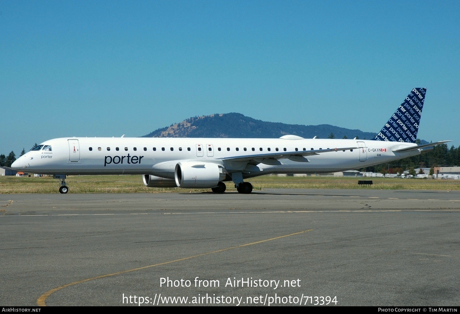 Aircraft Photo of C-GKXN | Embraer 195-E2 (ERJ-190-400) | Porter Airlines | AirHistory.net #713394