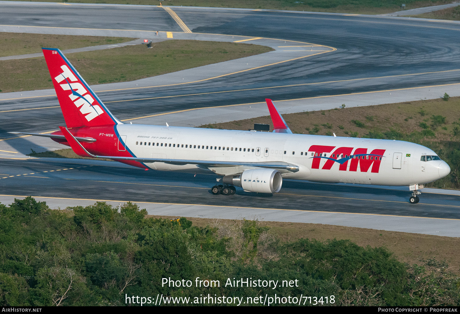 Aircraft Photo of PT-MSW | Boeing 767-316/ER | TAM Linhas Aéreas | AirHistory.net #713418