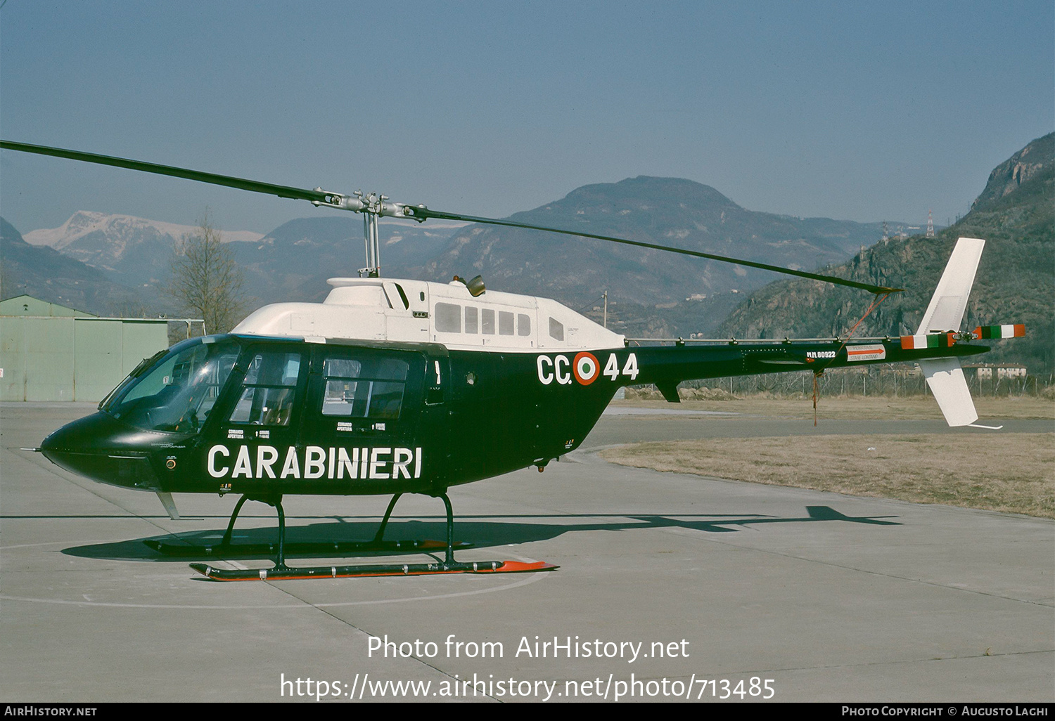 Aircraft Photo of MM80922 | Agusta AB-206A-1 JetRanger | Italy - Carabinieri | AirHistory.net #713485