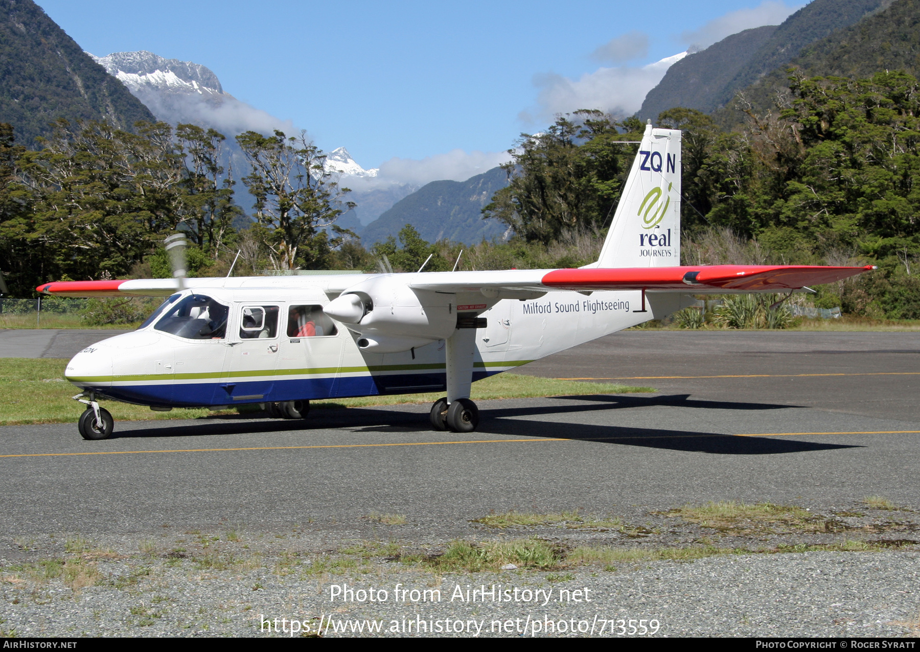 Aircraft Photo of ZK-ZQN | Pilatus Britten-Norman BN-2B-27 Islander | Milford Sound Flightseeing | AirHistory.net #713559