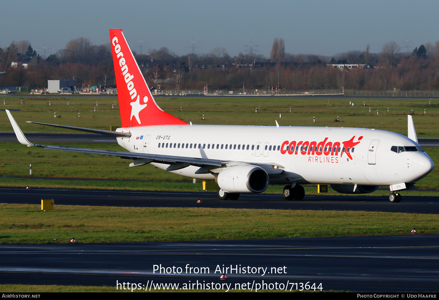 Aircraft Photo of OM-GTG | Boeing 737-84P | Corendon Airlines | AirHistory.net #713644