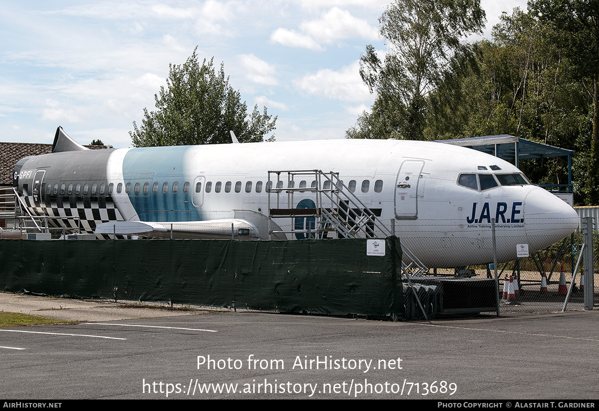 Aircraft Photo of G-GPFI | Boeing 737-229/Adv | J.A.R.E. Airline Training Partnership | AirHistory.net #713689