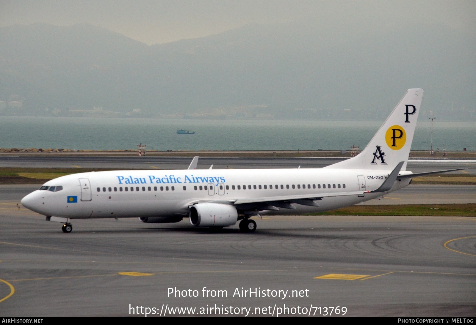 Aircraft Photo of OM-GEX | Boeing 737-8AS | Palau Pacific Airways - PPA | AirHistory.net #713769