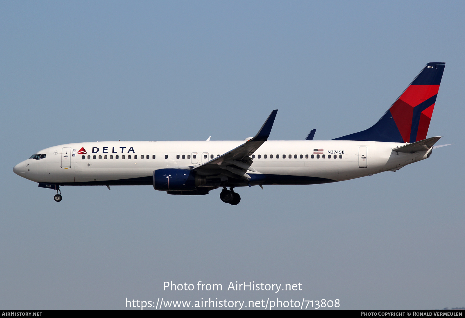 Aircraft Photo of N3745B | Boeing 737-832 | Delta Air Lines | AirHistory.net #713808