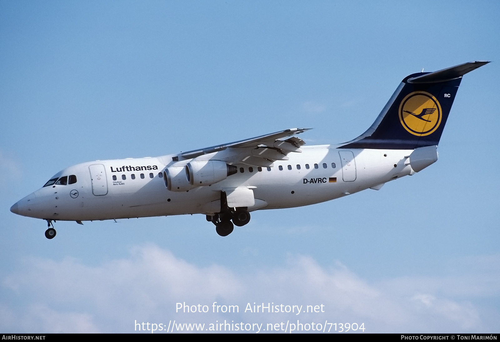 Aircraft Photo of D-AVRC | British Aerospace Avro 146-RJ85 | Lufthansa | AirHistory.net #713904