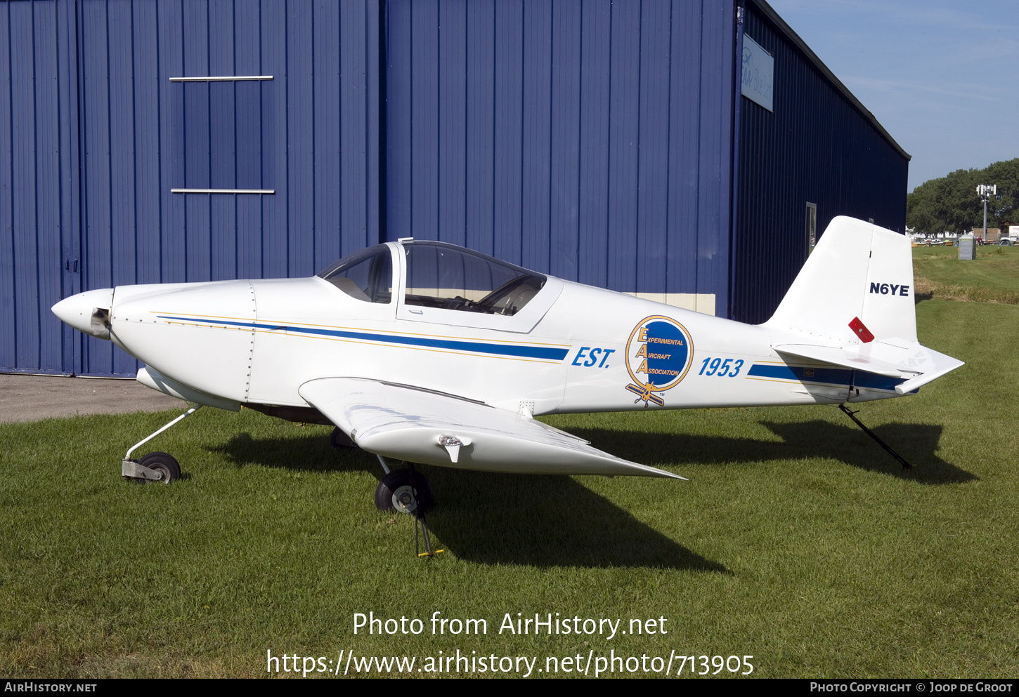 Aircraft Photo of N6YE | Van's RV-6A | EAA - Experimental Aircraft Association | AirHistory.net #713905